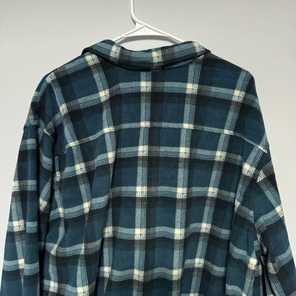 NWT Eddie Bauer Fleece Plaid Button Down Shirt - Picture 6 of 6